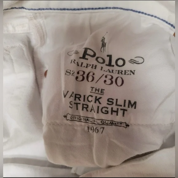 Ralph Lauren White Straight Jeans Classic Style - Picture 7 of 7
